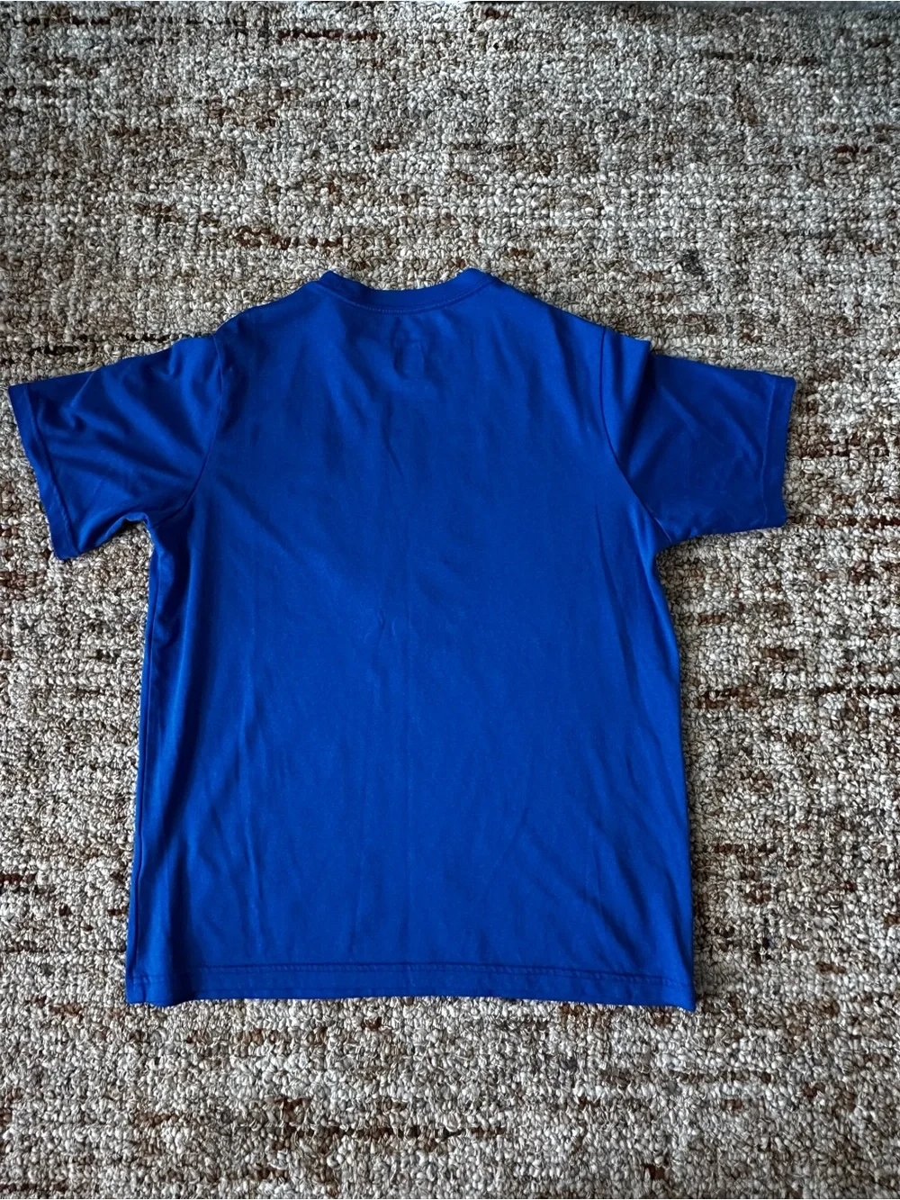 Nike Blue Dri-FIT Graphic Tee with Silver Logo